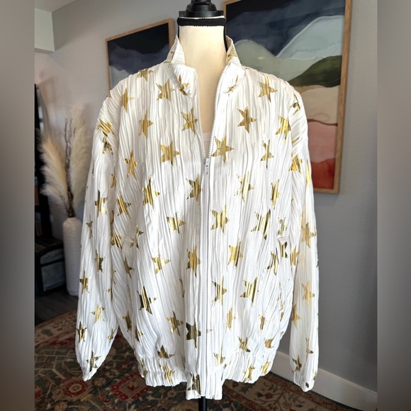 Vintage Jackets & Blazers - Vintage ADS Gold Star Patterned Jacket